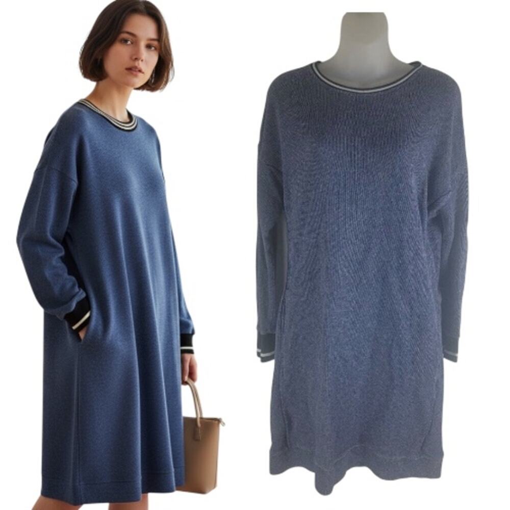 Vineyard Vines Long Sleeve Sweater Dress Long Sleeve Blue Size M